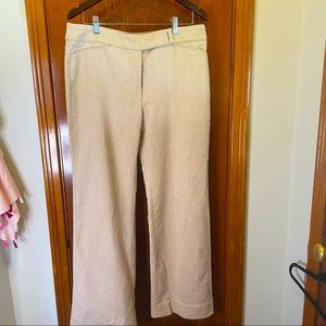 White House Black Market WHBM Women's 12r Sleek Boot Dress Pants Beige Workwear
